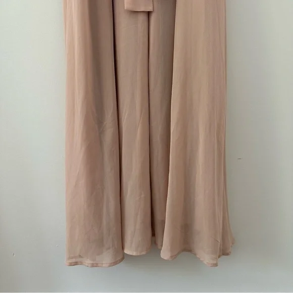 Lulu’s Dearly Loved Blush Pink Flutter Sleeve Maxi Dress Bridesmaids - Picture 9 of 11